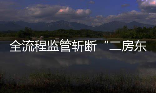 全流程监管斩断“二房东”非法利益链 拒退押金等手段非法获利