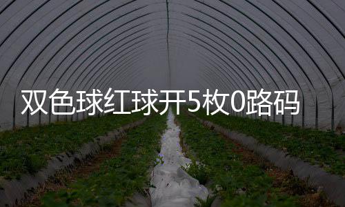 双色球红球开5枚0路码 头奖今年首次空开！ 福彩双色球第26048期开奖