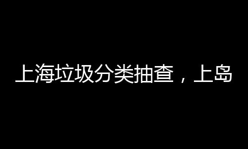 上海垃圾分类抽查，上岛咖啡干湿垃圾未分类被责令整改 咖啡上海垃圾分类抽查
