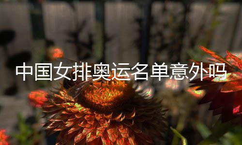 名单吗中国之中之外奥运女排意外预料情理