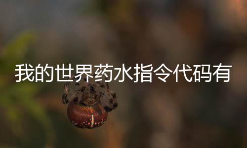 我的世界药水指令代码有什么 药水指令代码一览 在所有的界药道具之中