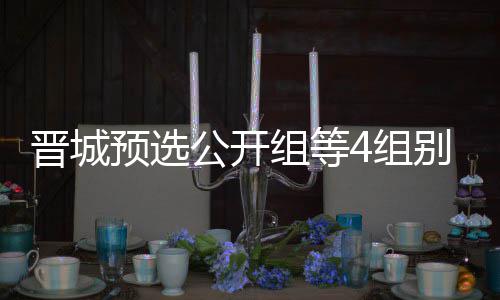 晋城预选公开组等4组别收官 芮乃伟尹成志等晋级本赛 