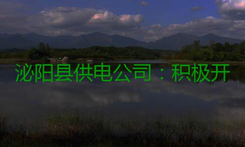 泌阳县供电公司：积极开展农村低电压整治工作 在用电负荷高峰期间