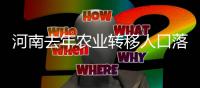 河南去年农业转移人口落户城镇300万人 占全国20%