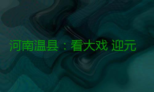 河南温县：看大戏 迎元宵 元宵让当地戏迷过足看戏瘾