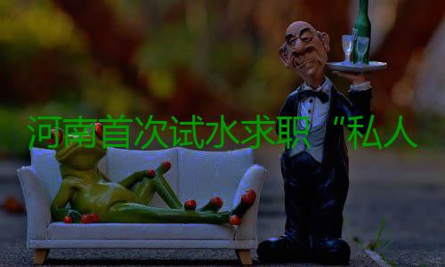 河南首次试水求职“私人订制”服务 河南部门经理的首次试水青睐