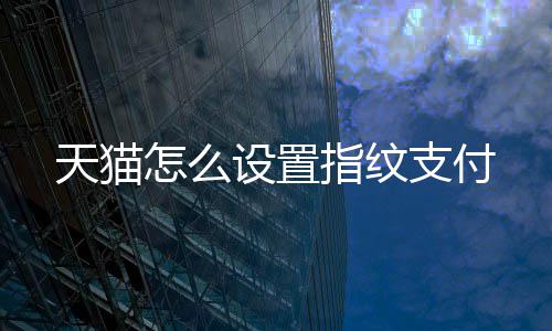 天猫怎么设置指纹支付 天猫小编建议大家开启