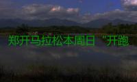 郑开马拉松本周日“开跑” 郑州交警发布交通管制提醒