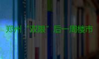郑州“双限”后一周楼市：面积、成交金额均下降