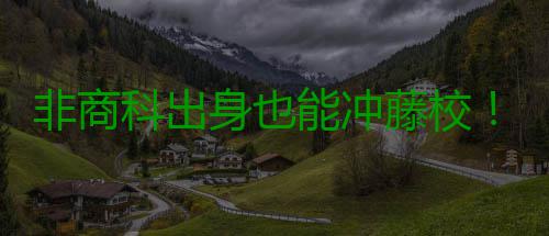 非商科出身也能冲藤校！美国商科跨申保姆级攻略，看完直接逆袭 文书三个维度精准发力