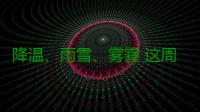 降温、雨雪、雾霾 这周又要“变天”了