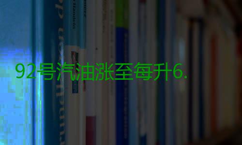 92号汽油涨至每升6.49元 2016全年每升涨价0.8元 折合升价92号汽油为0.80元